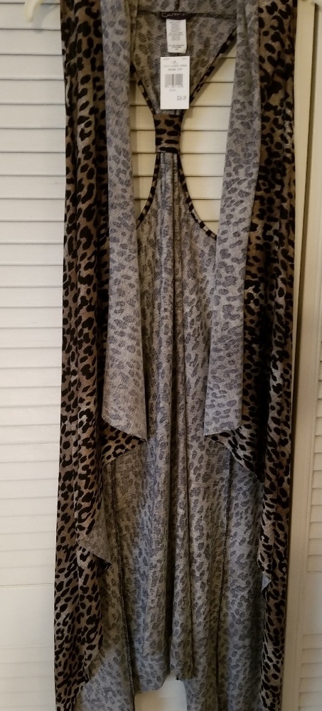 Animal print vest